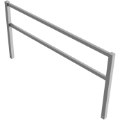 Stationary access barriers | welded | with top and quarter-bent bar | hot-dip galvanized | total width: 2500 mm